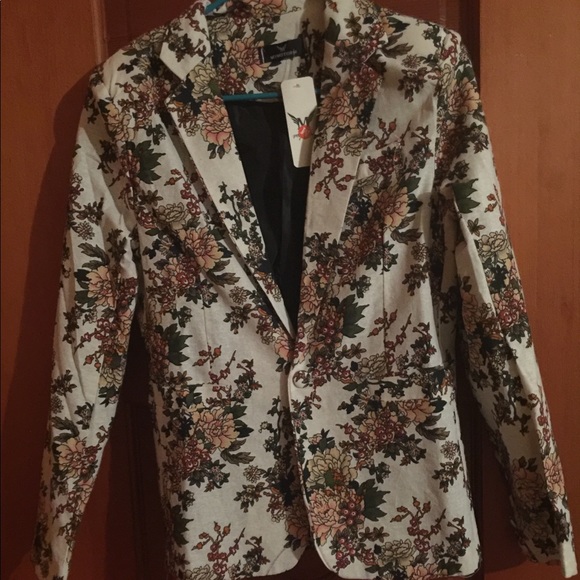 Men’s Floral Print Jacket - Picture 2 of 3
